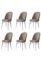 Hanah Home Ritim - Cappuccino y Blanco (Set de 6 piezas)